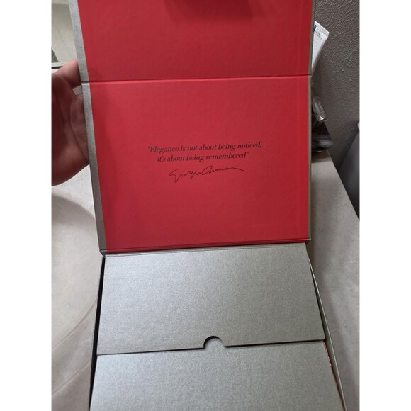 Giorgio Armani Empty Silver Designer Gift Box - Picture 2 of 6